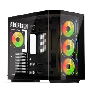 Empero, MiddleTower, ATX, cu 4 ventilatoare incluse 120 mm RGB, Negru - Img 2