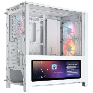 FRAME 4000D LCD RS ARGB, Mid-Tower, ATX, 4 ventilatoare incluse RS120 PWM ARGB, Alb - Img 3