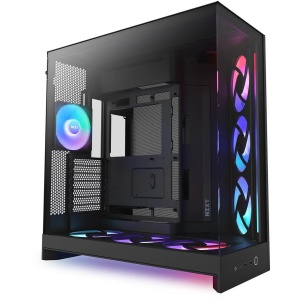 H9 Flow RGB+ (2025), Dual-Chamber, Mid-Tower, Control Hub, Negru