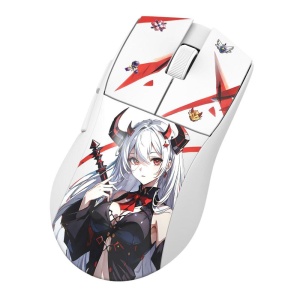 Mouse gaming wireless bluetooth si cu fir Redragon K1ng Pro 1K alb Anime - Img 4