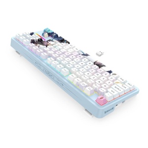 Tastatura gaming mecanica Bluetooth cu si fara fir Redragon Antonium Pro Anime bluemarin iluminare RGB - Img 9
