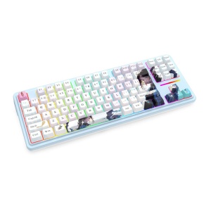 Tastatura gaming mecanica Bluetooth cu si fara fir Redragon Antonium Pro Anime bluemarin iluminare RGB - Img 2