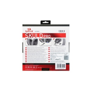 Casti gaming Bluetooth cu fir si wireless Redragon Skuld Pro negre cu iluminare albastra - Img 4