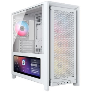 FRAME 4000D LCD RS ARGB, Mid-Tower, ATX, 4 ventilatoare incluse RS120 PWM ARGB, Alb