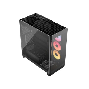 Frame 4500X LX-R RGB, Mid Tower, cu 3 ventilatoare incluse 120mm LX-R RGB, Negru - Img 2