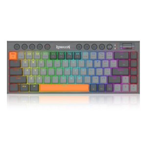 Tastatura gaming mecanica Bluetooth cu fir si wireless Redragon Horus SE gri iluminare RGB - Img 3