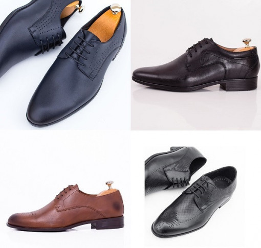 Pantofi barbatesti eleganti din piele naturala