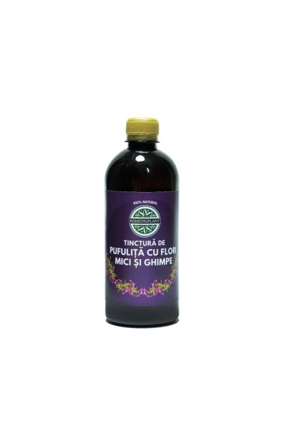 Tinctura de Pufulita cu flori mici si Ghimpe (500 ml), extract hidroalcoolic natural, adjuvant pentru afectiuni renale, hepatice, ale prostatei, ulcer gastro-intestinal