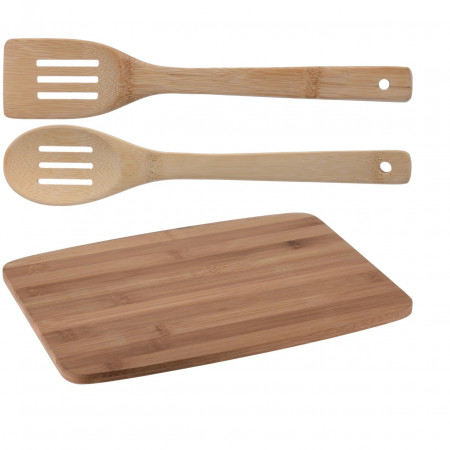 Set tocator si spatule lemn bambus