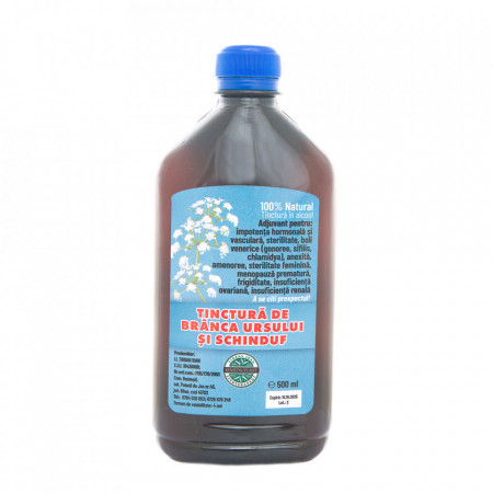 Tinctura de Branca ursului si Schinduf (500 ml), extract hidroalcoolic natural, efect afrodiziac, pentru impotenta, frigiditate, menopauza, sterilitate