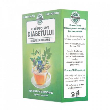 Ceai pentru diabet (250 g), ceai natural pentru reglarea glicemiei