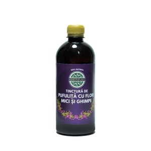 Tinctura de Pufulita cu flori mici si Ghimpe (500 ml), extract hidroalcoolic natural, adjuvant pentru afectiuni renale, hepatice, ale prostatei, ulcer gastro-intestinal