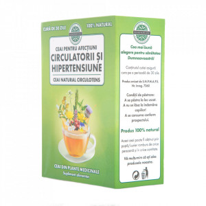 Ceai pentru afectiuni circulatorii si hipertensiune (250 g), ceai natural pentru imbunatatirea circulatiei sangvine