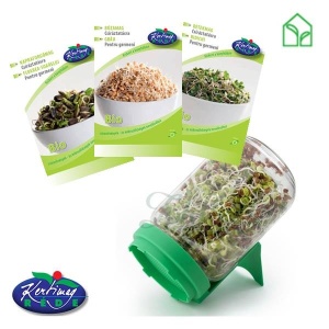Borcan pentru germinare (720 ml) borcan cu sita speciala pentru germinare, Kertimag