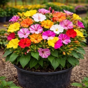 Frumoasa Noptii mix - Dziwaczek (2 g) seminte Mirabilis jalapa, Noptite cu flori colorate parfumate, Legutko - Img 2
