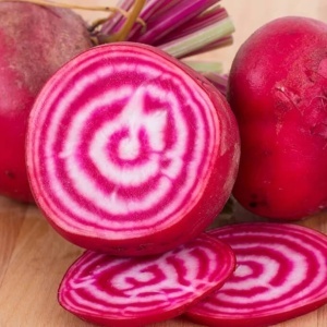 Sfecla rosie striata Chioggia (2,5 g) seminte soi traditional italian, sfecla gustoasa cu inele albe-rosii, Kertimag - Img 2