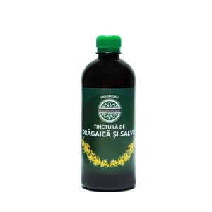 Tinctura de Dragaica si Salvie (500 ml), extract hidroalcoolic natural, pentru tiroida, laringita, cistita, boli renale
