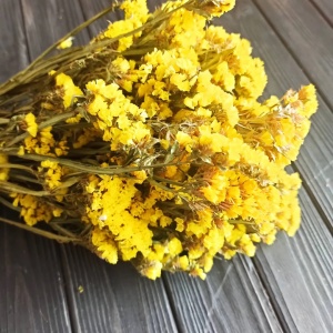 Saraturica galbena (0,5 g) seminte Limonium sinuatum rezistenta la seceta, flori colorate pentru uscare, Kertimag - Img 4