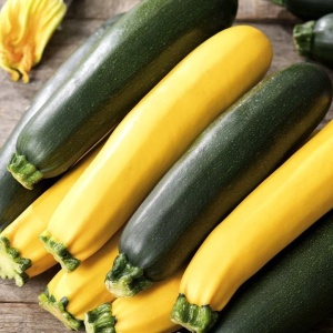 Dovlecei mix Black Beauty si Goldena (6 g) seminte soiuri tip tufa, amestec zucchini verde inchis si galben intens, Kertimag