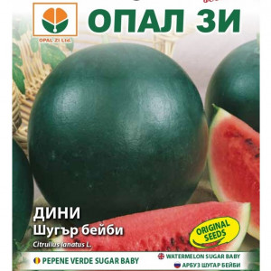 Pepene rosu Sugar Baby (3 g) seminte pepene verde soi timpuriu fructe rotunde, miez carnos, dulce, Opal