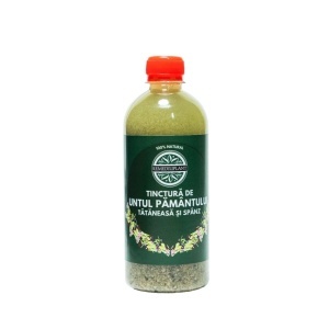 Tinctura de Untul pamantului, Tataneasa si Spanz (500 ml), extract hidroalcoolic natural, adjuvant pentru dureri reumatice, musculare, monturi, carcei, vanatai
