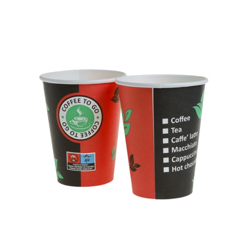 Pahare 12 oz Carton +PE , VENDING ,350 ml, color , D80mm , h118 mm, 50buc