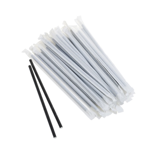 Paie drepte ambalate individual Safir, color, D8 mm, h240 mm, 100 buc