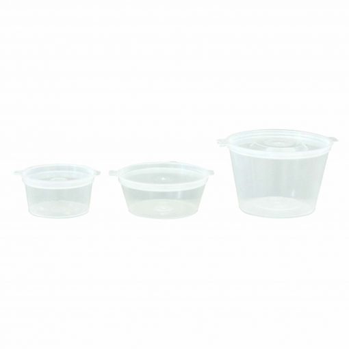 Sosiera rotunda cu capac atasat 70 cc, 50 buc/set