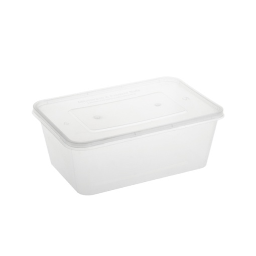 Caserole meniu 1000 cc ,PP, transparent + Capac PP ,transaprent ,132×180 mm,50 buc, 10set/bax