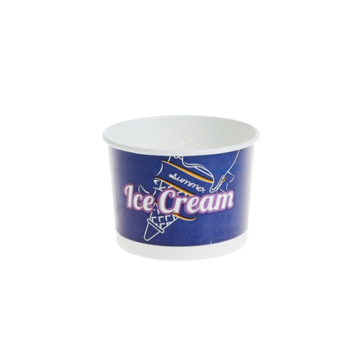 Pahar/Cupa pentru Inghetata 100 ml , carton ,MIX COLOR , D87 mm, h45 mm, 50buc