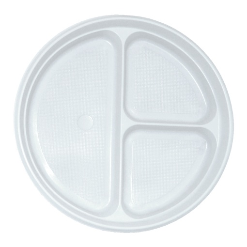 Farfurii reutilizabile cu 3 compartimente 210mm 50buc/set