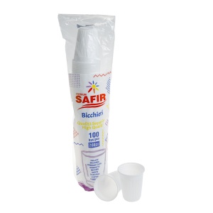 Pahare 200 cc PP Premium Safir, albe , D72 mm, h85 mm , 100buc - Img 2