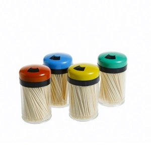 Scobitori tub 200 buc,bambus, 2×65 mm,4 tub/set