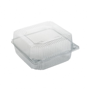 Caserole 470 cc patrate cu capac atasat IT-8,PET transparent,95×95 mm, 50 buc
