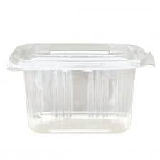 Caserole transparente cu capac atasat din pet, 2000 ml, 100 buc/set