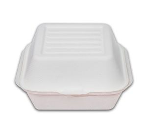 Meniuri Bio Hamburger 150*150 mm B003 ,trestie de zahar, alb, 50 buc - Img 2