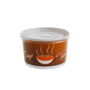 Boluri pentru supa 520ml, carton , color, D110 mm, 50 buc/set
