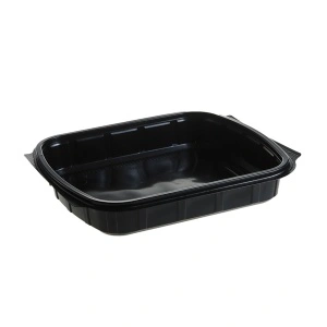 Caserole meniu 1 compartiment , PP, negru + Capac PP inalt, transparent FT296 H40 , 236×205 mm, 50 buc/set