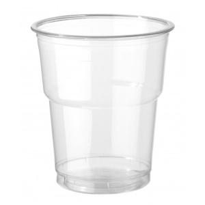 Pahare 300 cc PET transparente, D95 mm, h90 mm, 50 buc - Img 2