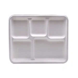 Tava biodegradabila cu 5 compartimente T009, 50 buc/set