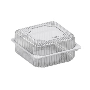 Caserole 1400 cc patrate cu capac atasat IT-251, ,PET transparent,140X140 mm,50 buc/set
