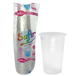 Pahare 250 cc PP eco ,transparente, D75 mm, h108 mm , 50buc