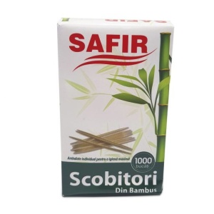 Scobitori ambalate individual in cutie 1000 buc, bambus,2×65 mm - Img 3