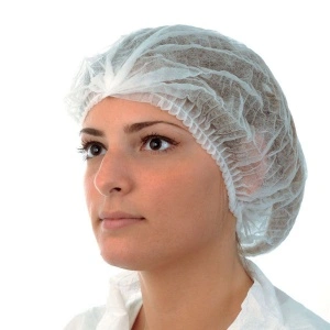 Bonete capeline albastre de unica folosinta, 100 buc/set