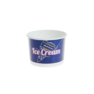 Pahar/Cupa pentru Inghetata 100 ml , carton ,MIX COLOR , D87 mm, h45 mm, 50buc