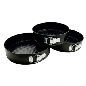 Set 3 Tavi Rotunde pentru Prajituri cu Baza Detasabila