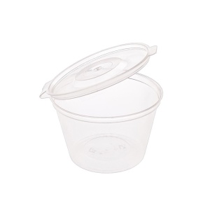 Sosiera rotunda cu capac atasat 120 cc, 50 buc/set - Img 1