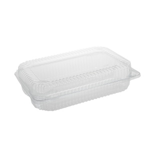 Caserole 800 cc 2 eclere cu capac atasat IT-532U, PET transparent,170X115 mm, 50 buc/set
