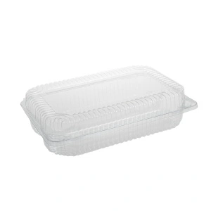 Caserole 800 cc 2 eclere cu capac atasat IT-532U, PET transparent,170X115 mm, 50 buc/set