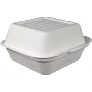 Meniuri Bio Hamburger 150*150 mm B003 ,trestie de zahar, alb, 50 buc